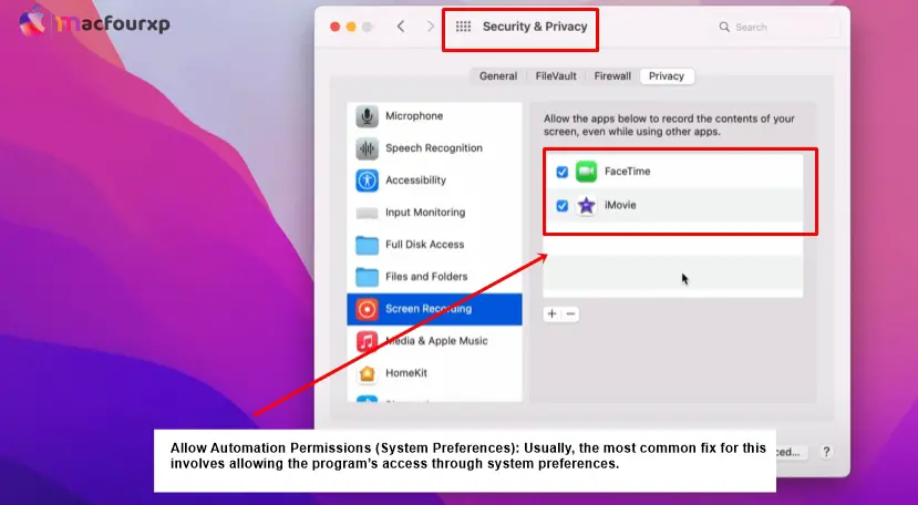 How do I Fix "Not authorized to send Apple events to System Events" Error